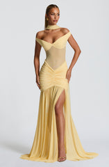 Alaia Maxi Dress - Lemon